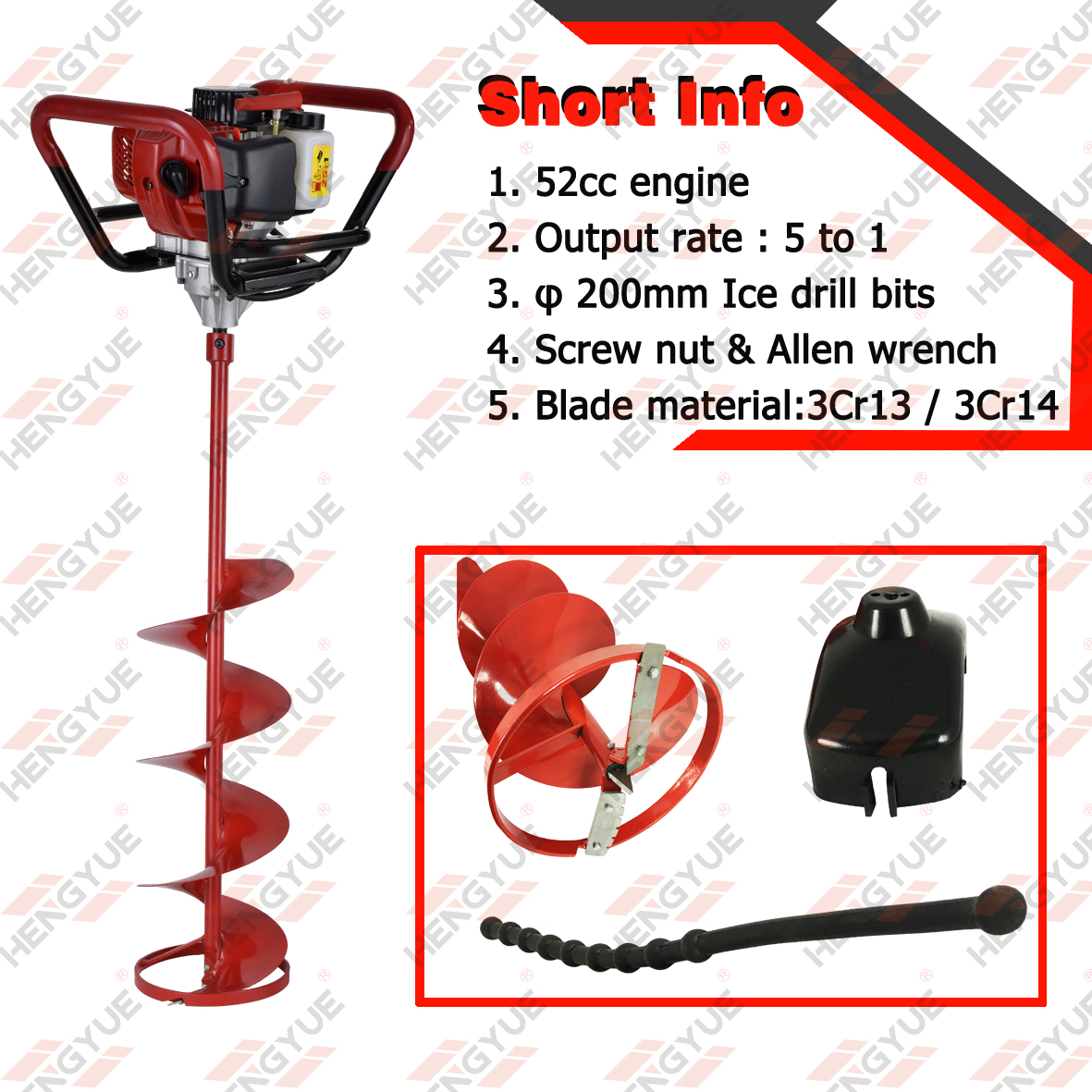 HY-ID550-2003 1 man Operated 2 Stroke Ice Auger Machine 