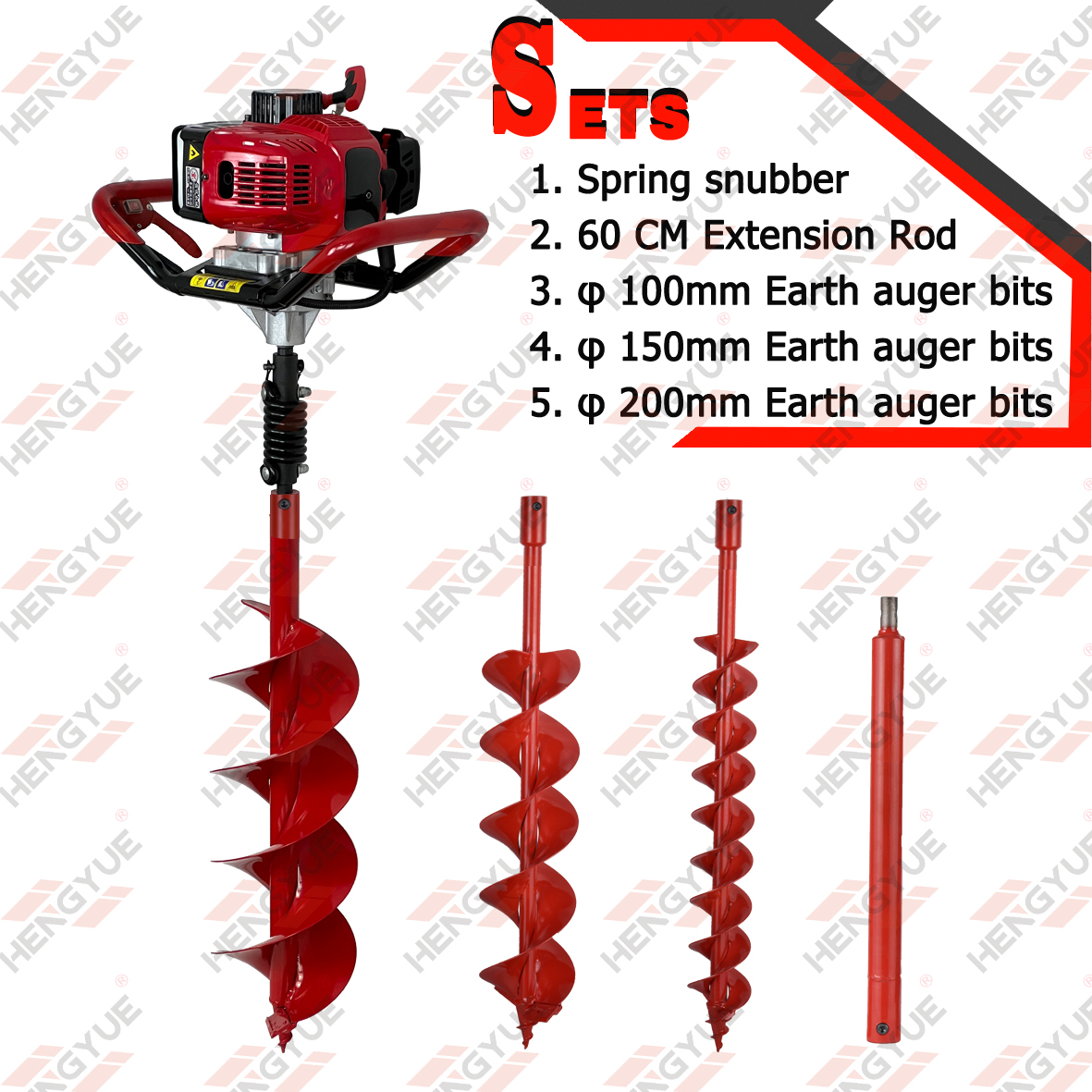 Powered by HONDA GX50 Hand Held Earth Auger Drilling Machine