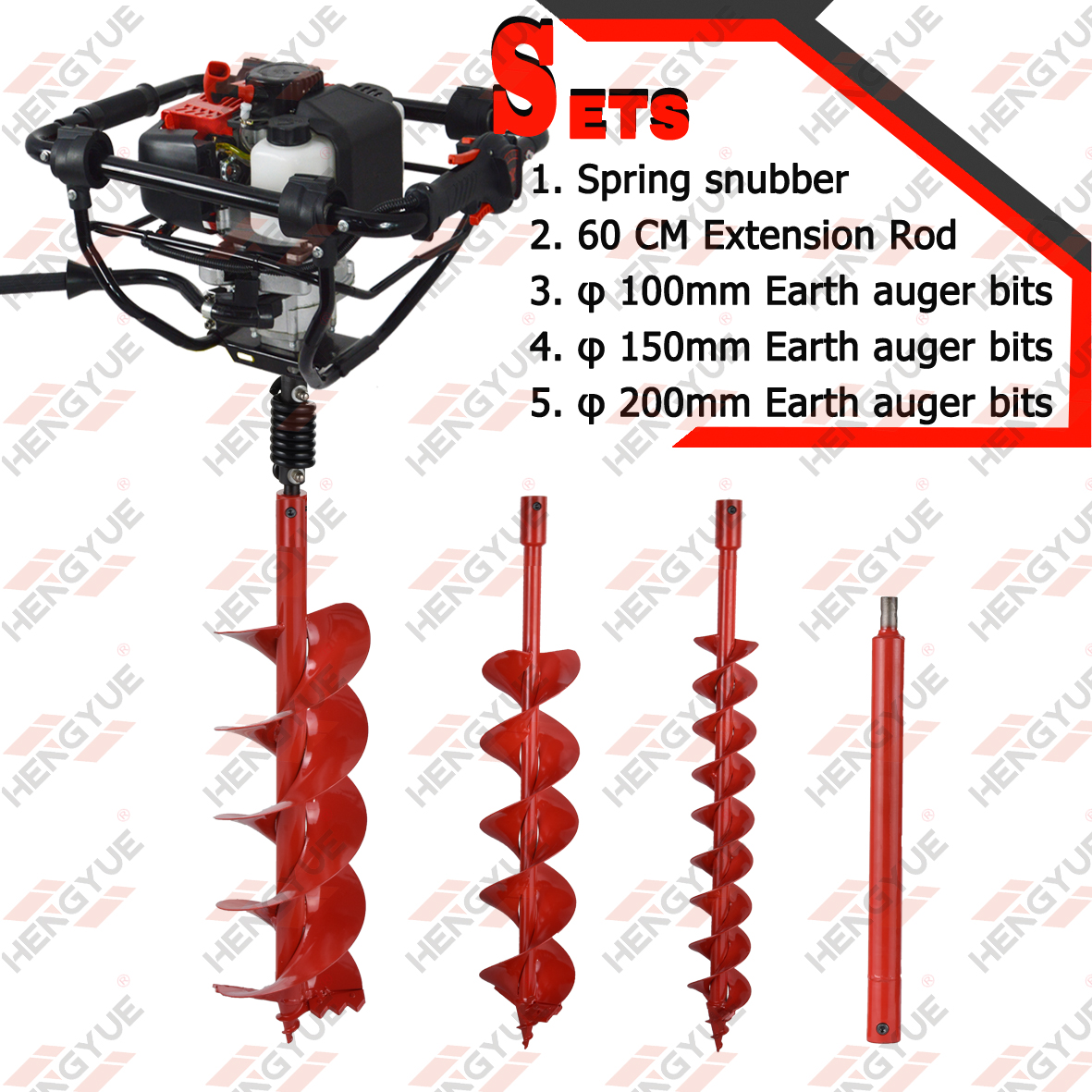 Powered by HONDA GX50 Quick Stop Clutch Earth Auger 