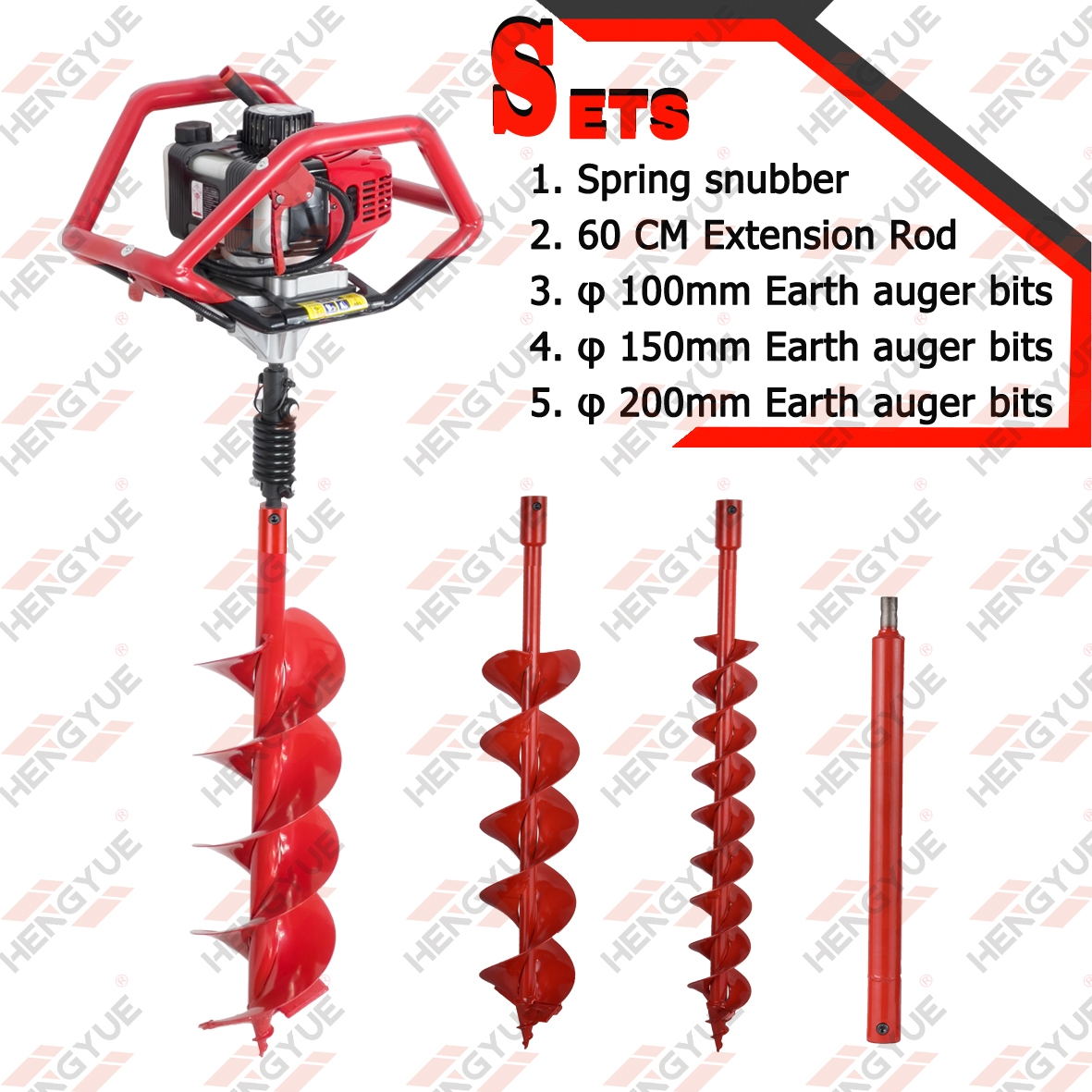 58cc 1 or 2 man operate new desing earth auger 