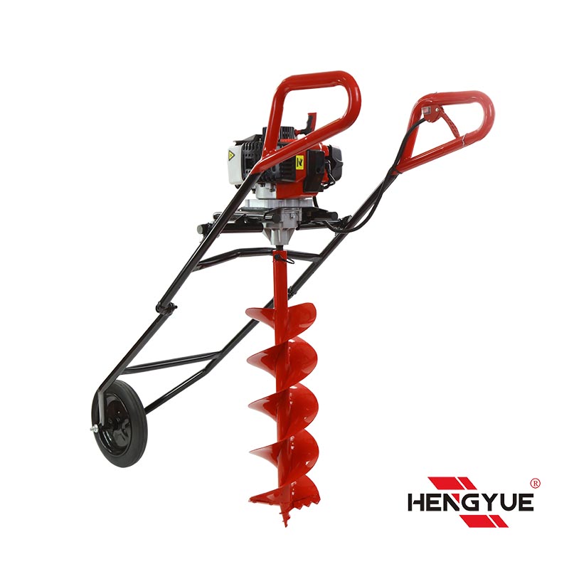 52cc hand push Earth Auger with stand 
