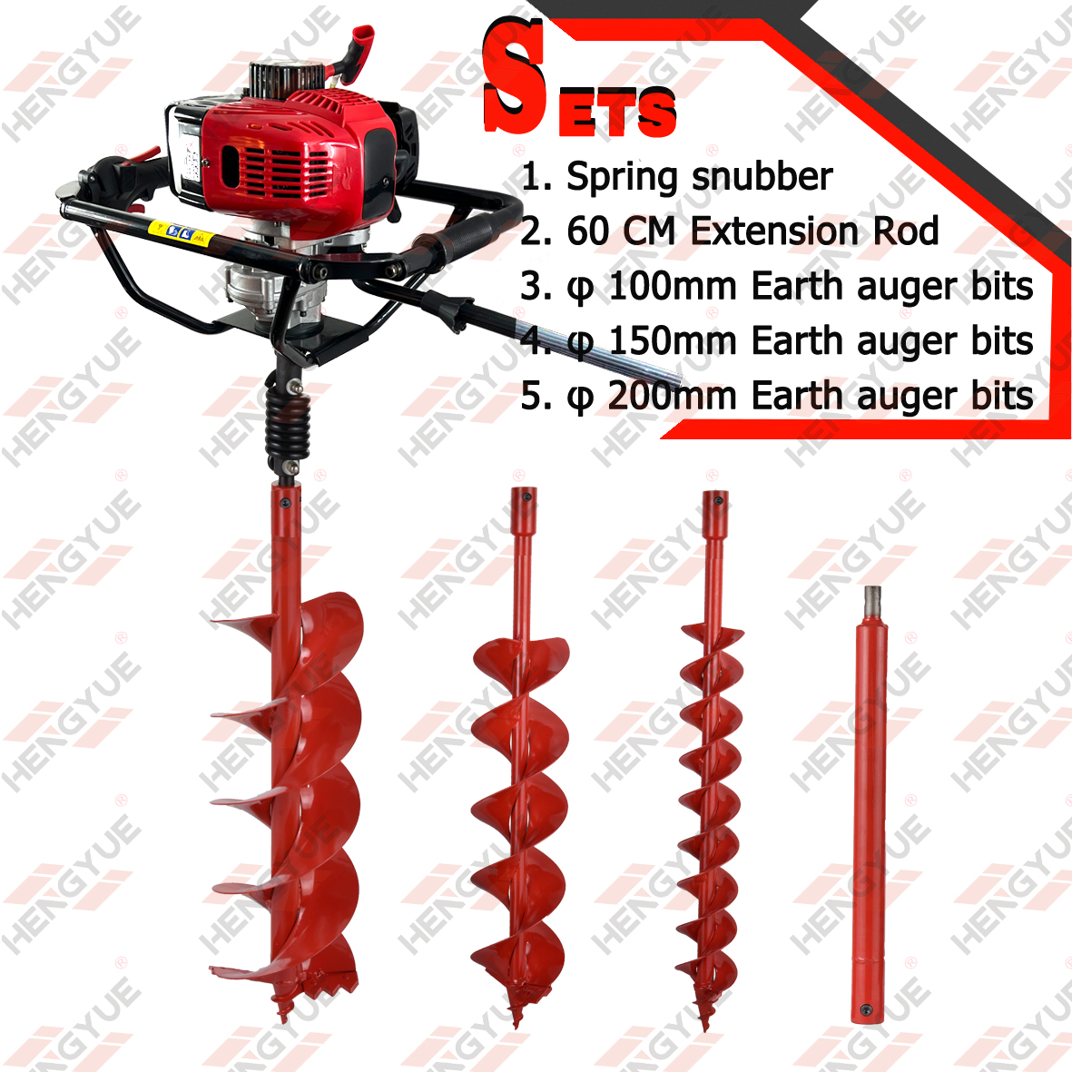 Powered by HONDA GX50, with Quick Stop Clutch Drum Earth Auger 