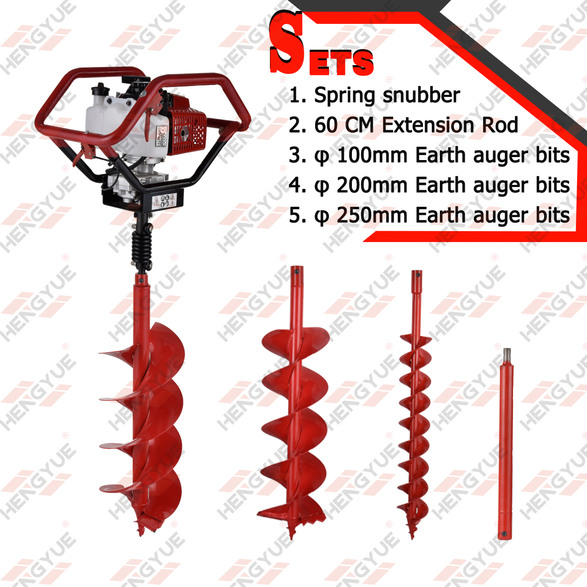 63/68cc 1 Or 2 Man Operate Earth Auger with Double Triggers 