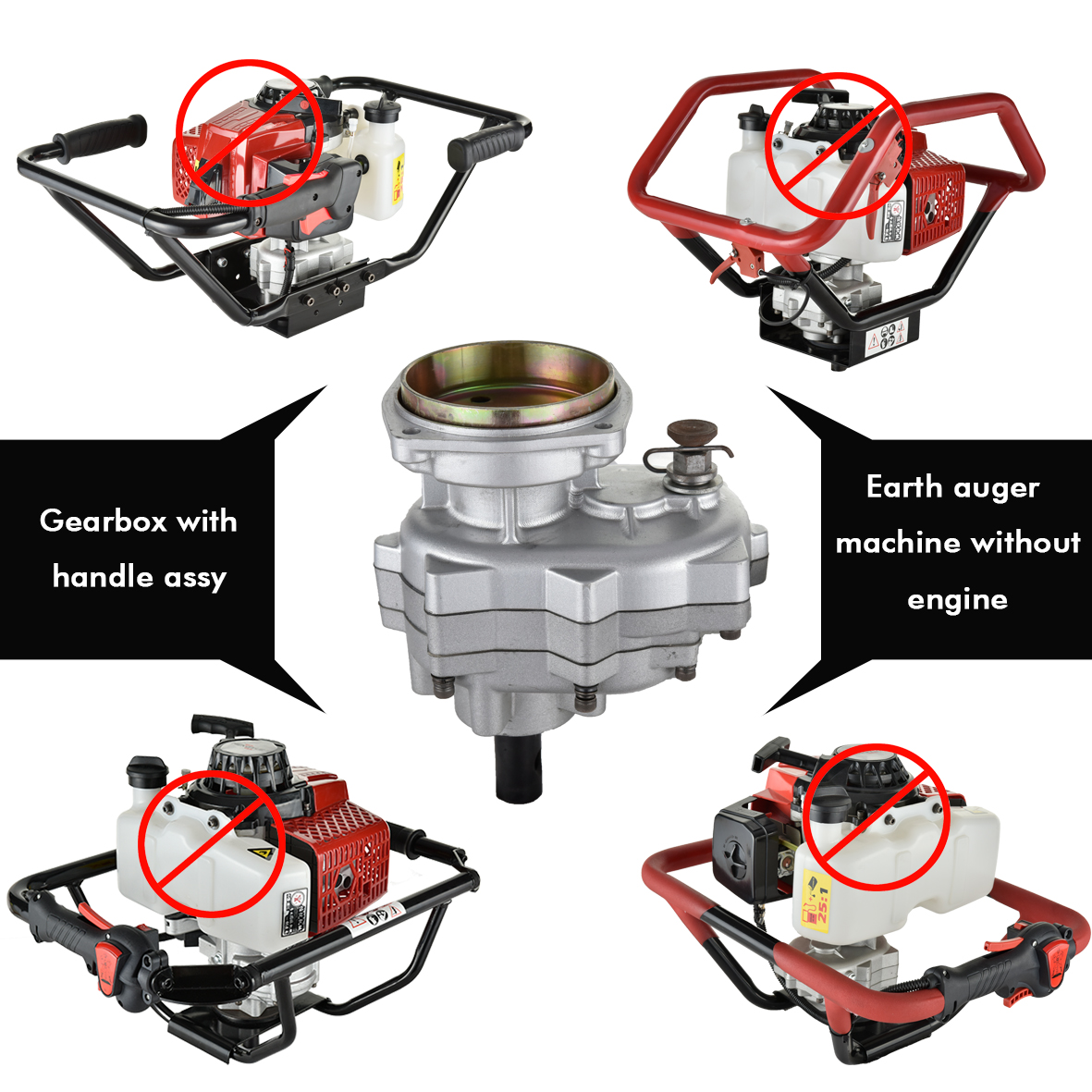 Manual Reverse Gear Box for Small 4 Or 2 Stroke Gasoline Engine Power Earth Auger Machine