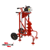 68 CC Earth auger machine with wheel and shelf